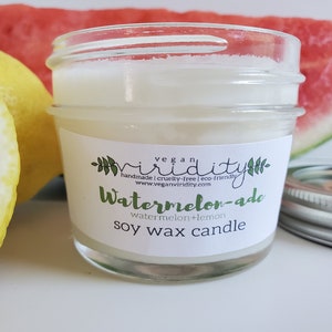 Wood wick soy wax candle / fruity vegan soy candle / eco friendly candle / sustainable candle / soy wax vegan candle