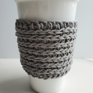 Cotton mug cozy | coffee cup cozy | tea cozy | coffee sleeve | crochet zarf | holiday gift | zero waste gift | sustainable gift