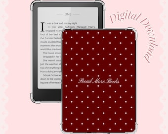 もっと本を読む | おしゃれな水玉模様のKindle用挿入シート（印刷可能） | 本好きのガーリーな電子書籍リーダー用デジタルダウンロード