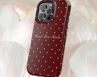 もっと本を読む 水玉模様のスマホケース | マグネット式耐衝撃保護
