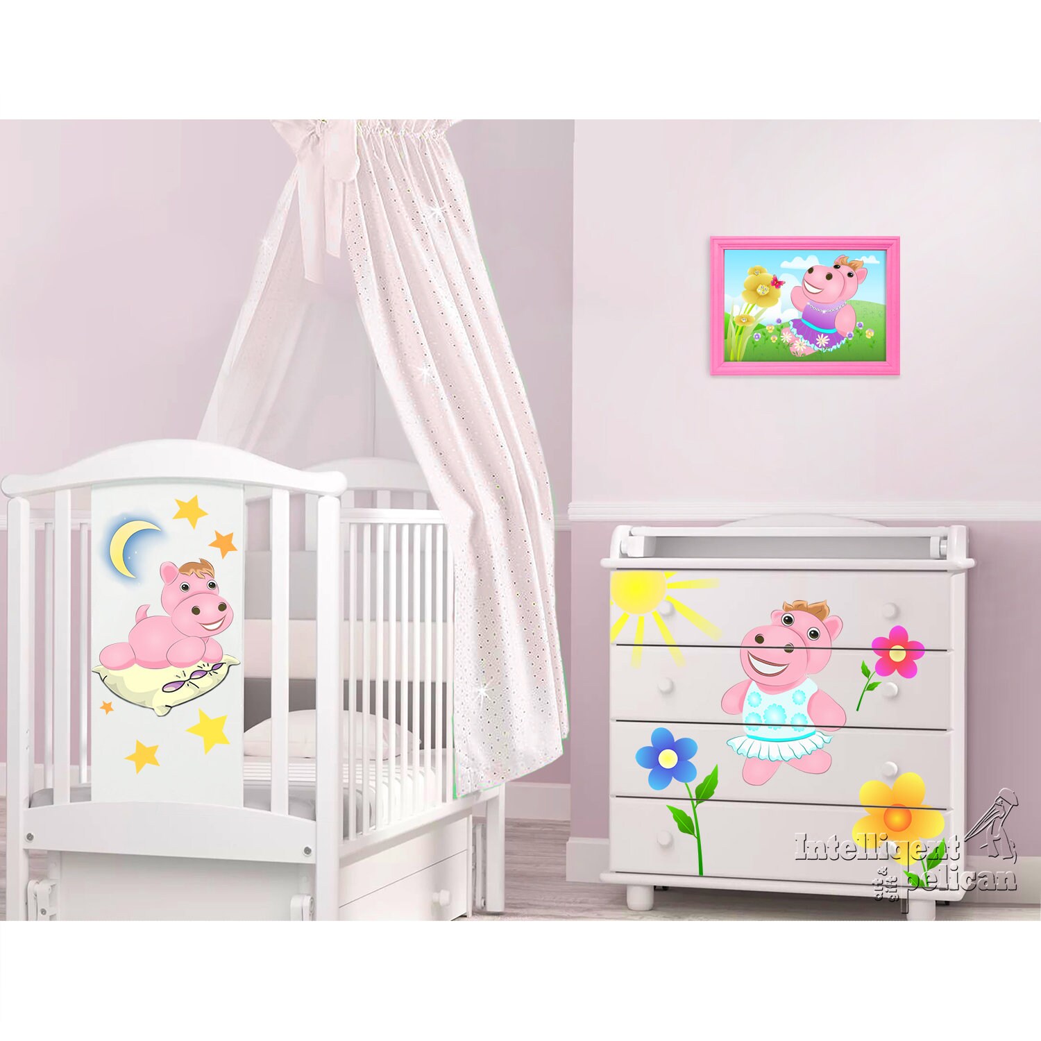 Arte de la pared para la habitación de los niños pintura | Etsy