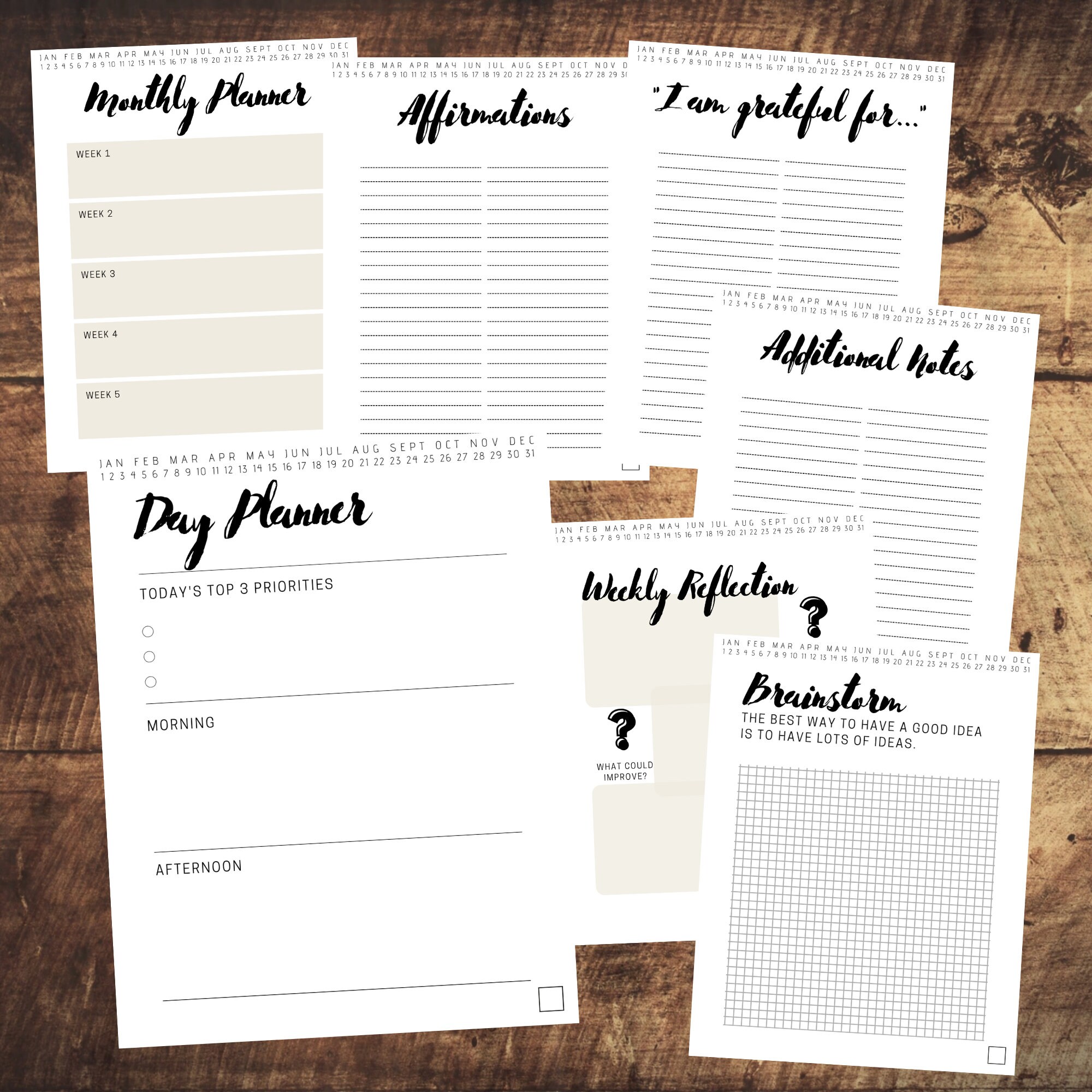Printable Bullet Journal INSTANT DOWNLOAD Weekly Planner - Etsy