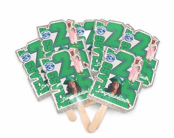 Gepersonaliseerde afstudeerwaaier | Class of 2025 aangepaste fotowaaier | Afstuderen aandenken | Feestdecoratie seniorenavond