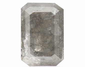 Salt And Pepper Diamond | 1.88 Ct Fancy Emerald Cut Diamond | Natural Loose Earth Mined Diamond For Engagement & Wedding Ring | Gift for Her