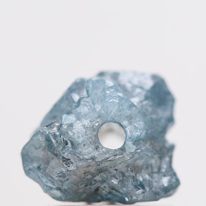 0.95 Carat Rare Natural Blue Diamond , Fancy Blue Color Rough Diamond Beads Wt 1 MM Drilled Hole, Natural Loose Diamond, Blue Uncut Diamonds