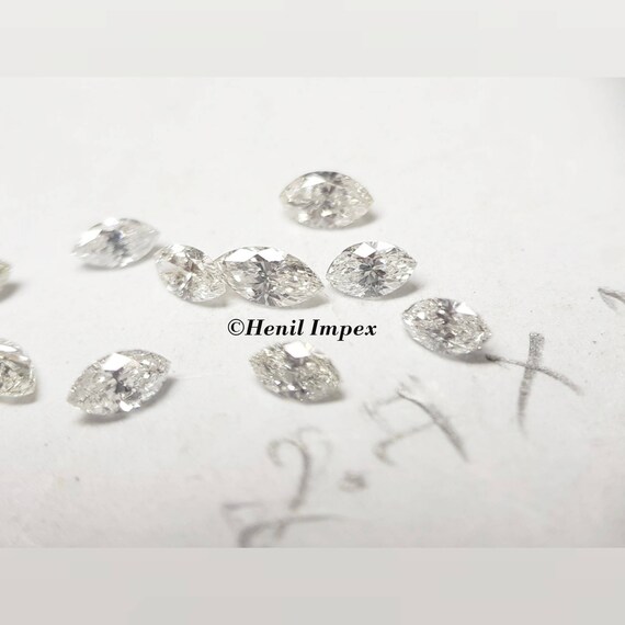 Natural H White Color SI Clarity X MM Size Loose Marquise Shape  Diamonds Carat Lot - Main Image
