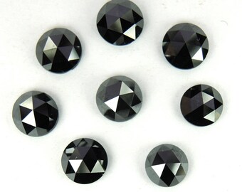 Paire De Diamants Noirs Ronds 2,33 Carats - Loose Diamonds, Parfaits Pour Création Bijoux Ou Collection