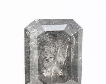 Salt And Pepper Diamond | Fancy Emerald Cut Diamond | 1.01 Ct Natural Loose Earth Mined Diamond For Engagement & Wedding Ring | Gift for Her