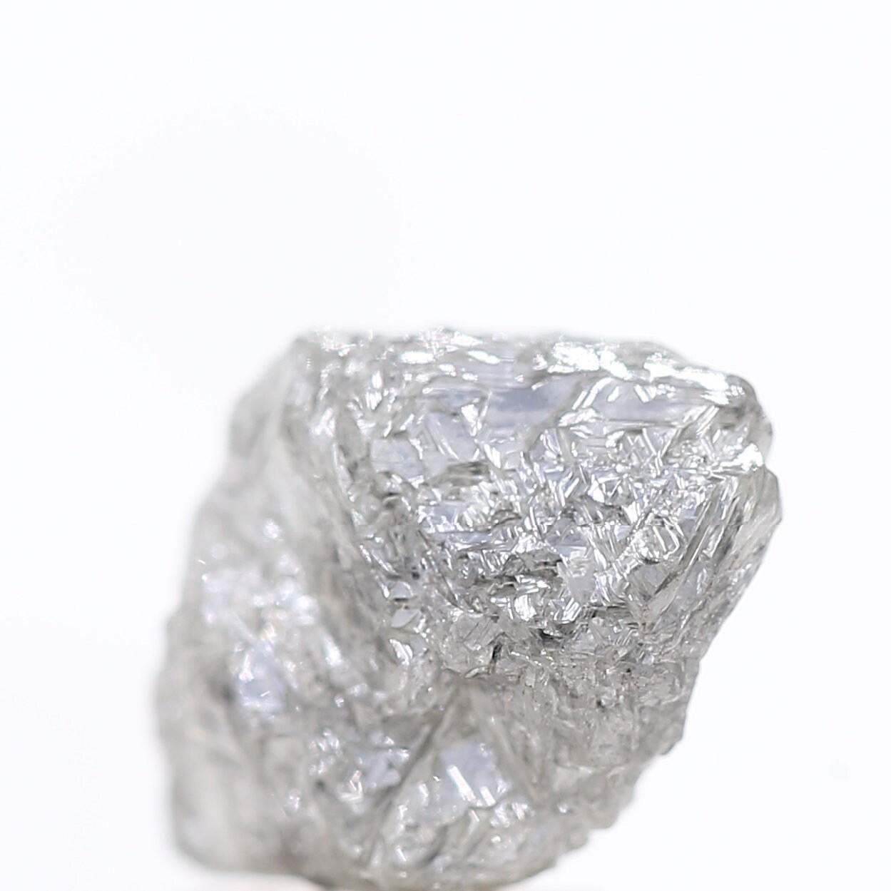 Salt and Pepper Rough Diamond 2.86 Carats Natural Grey Black Etsy