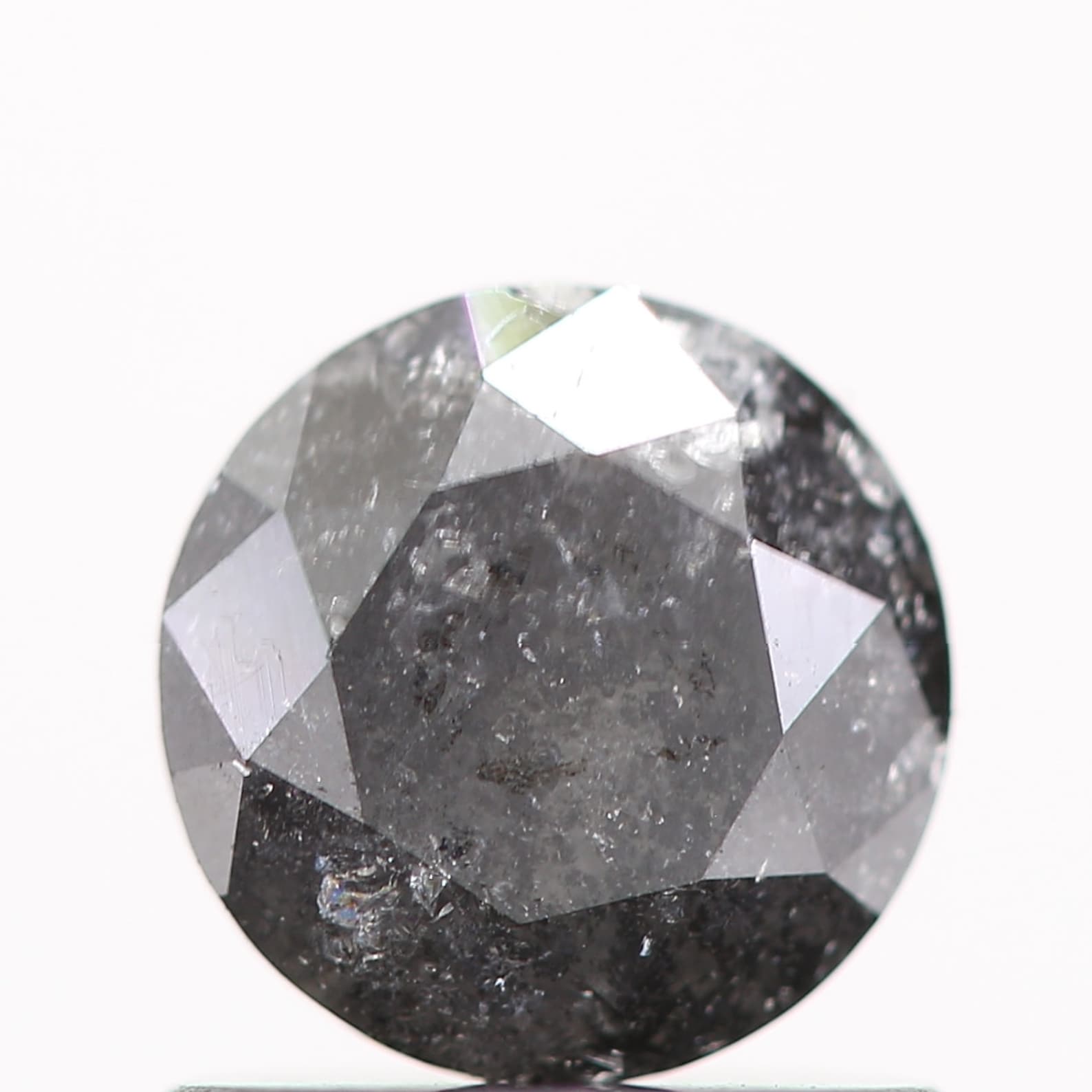 Salt and Pepper Diamond 0.70 Ct Round Cut Polished Diamond Etsy