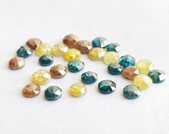 Natuurlijke gepolijste roosgeslepen diamant - mooie veelkleurige ronde roosgeslepen diamant - groothandel roosgeslepen diamant - uitstekende kwaliteit losse diamant
