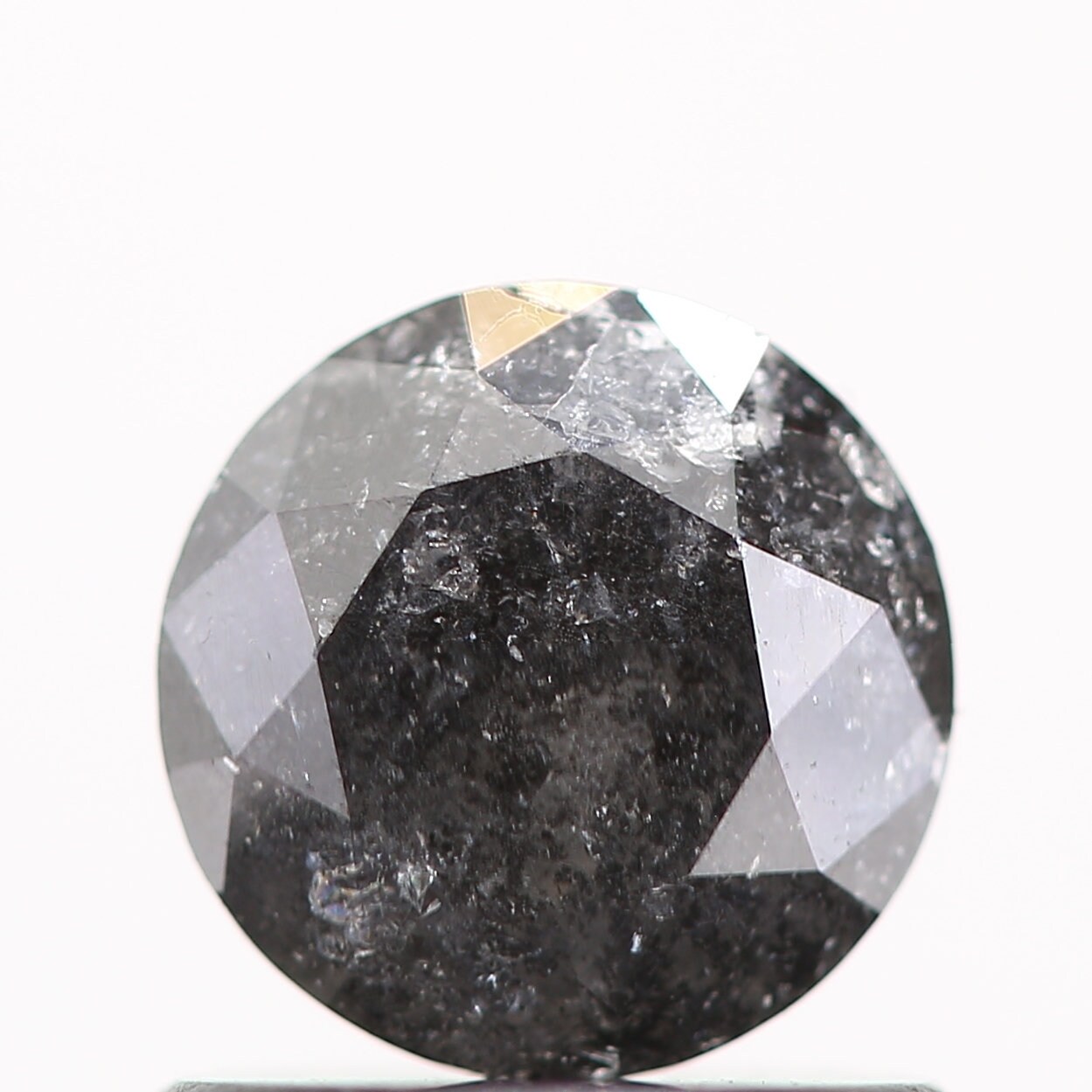 Salt and Pepper Diamond 0.70 Ct Round Cut Polished Diamond Etsy