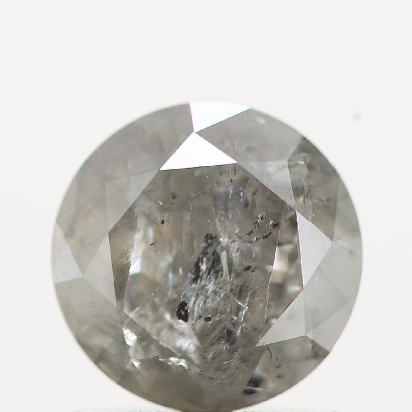 Salt and Pepper Diamond Fancy Grey Color Round Cut Diamond Etsy