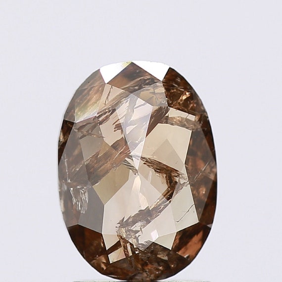 1 20 Karaat Natuurlijke Losse Diamant Fancy Brown Color Oval Etsy