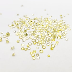 Naturdiamant, Fancy Gelb Farbe SI Klarheit Runde Diamanten im Brillantschliff, Gelb poliert lose Diamanten, 1,00 Karat Lot 1,50 bis 2,00 MM