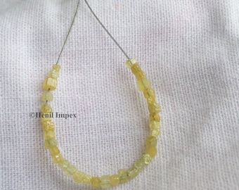 Natural Cube Diamond ! Conflict Free Yellow Color Cube Shape Loose Raw Rough Diamonds with Drilled Hole ! 1.00 to 1.50 MM Size Lot