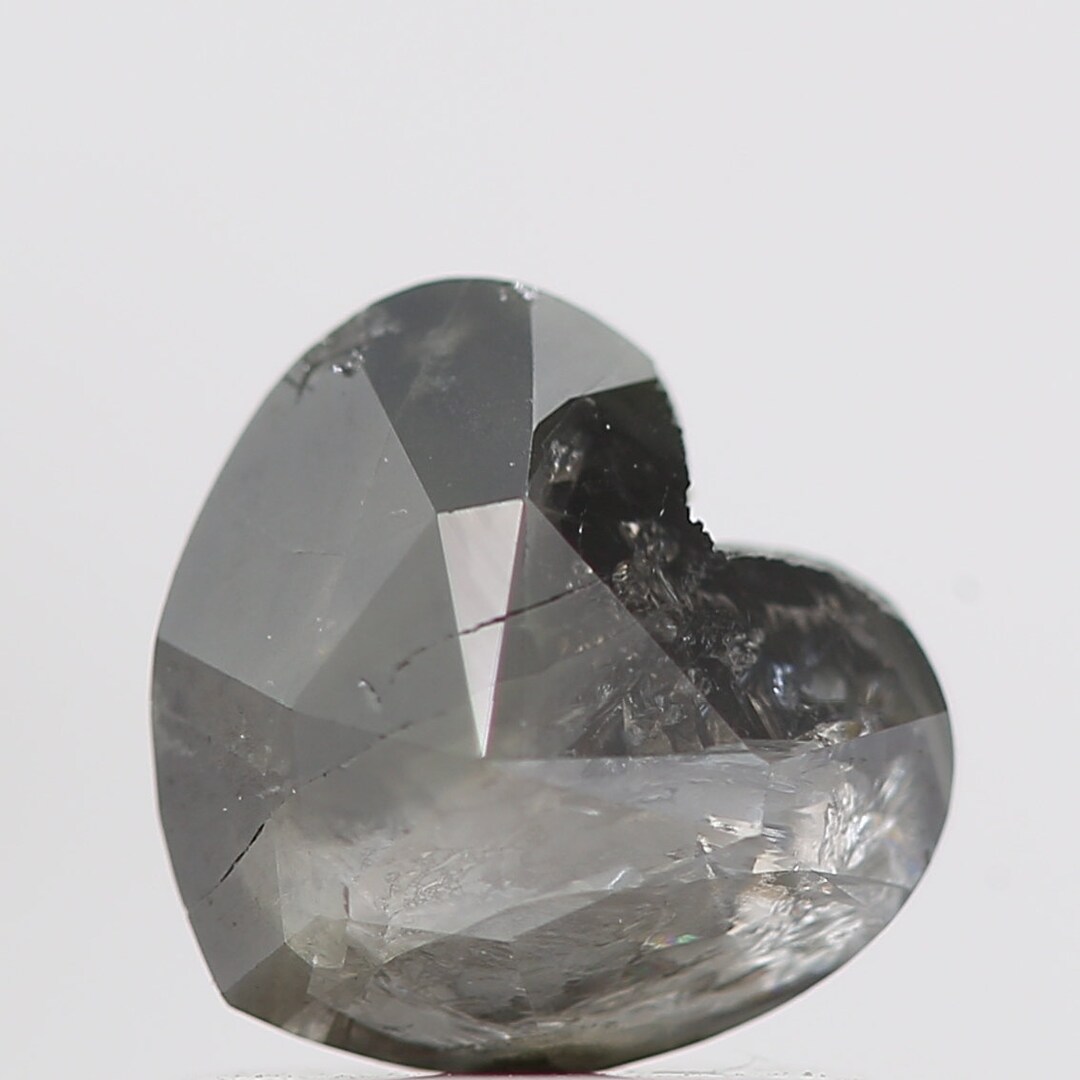 Natürlicher loser Diamant Fancy Schwarz Grau Farbe Herz Diamant 0,94 Ct