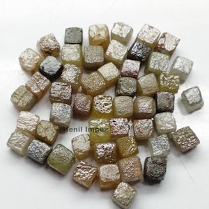 Natural Congo Cube Diamond ! Natural Fancy Color Cube Rough Loose Diamond ! 3.00 to 3.50 MM Size Natural Raw Cube Diamonds - Pick Any Lot
