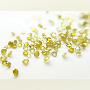 Natural Yellow Color SI Clarity 1.00 to 1.50 MM Size Loose Round Cut Diamonds 2.00 Carat Lot