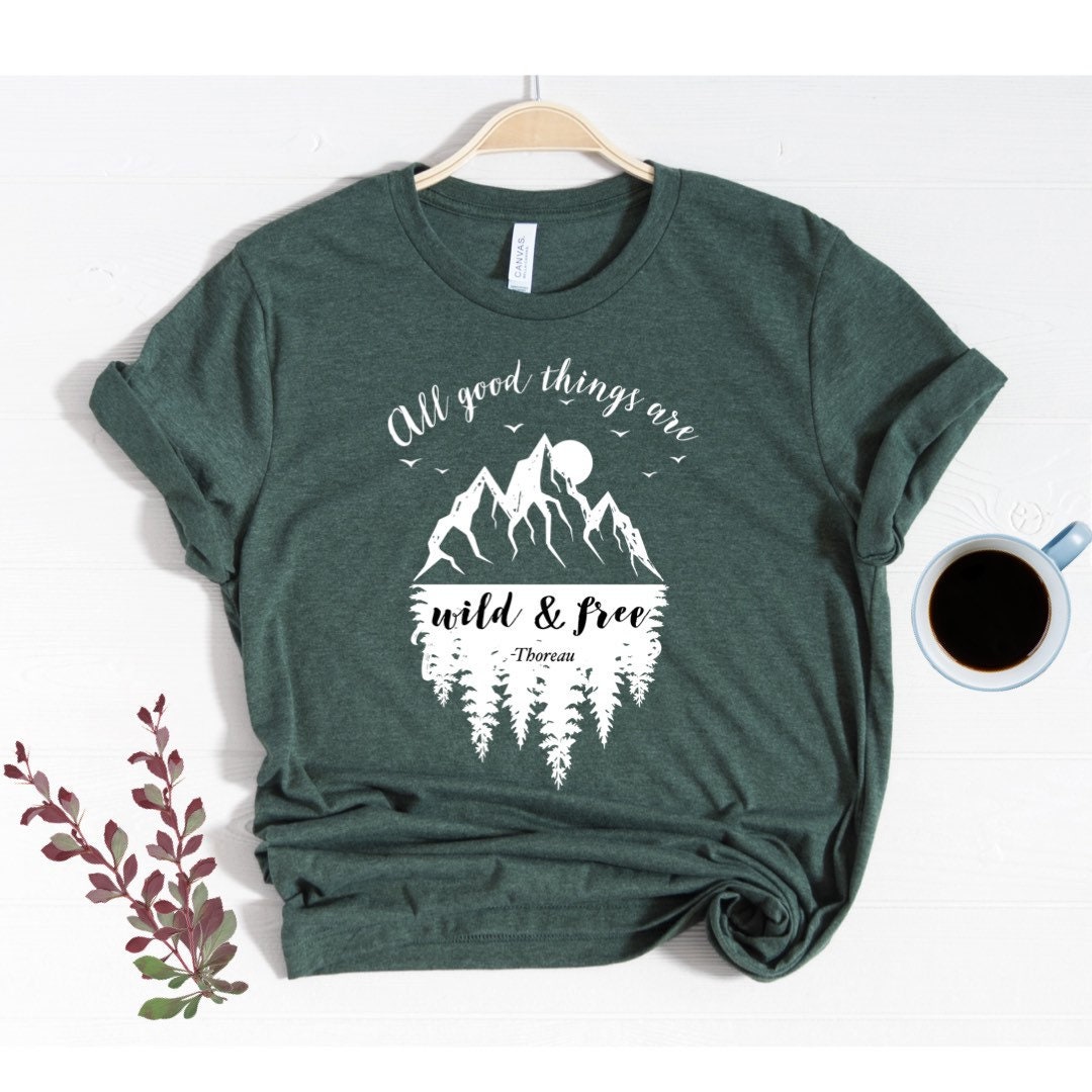 Women's T-Shirts [Out of Print] Henry David Thoreau / Walden Tee (Olive) (Womens) Thoreau T Shirt - Etsy