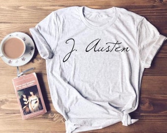 Jane Austen - Classic Author Signature - Short-Sleeve Unisex T-Shirt