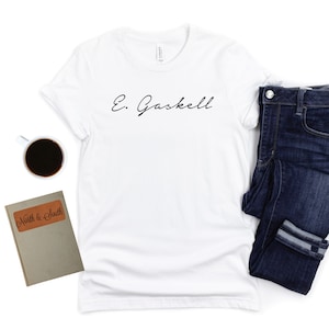 Elizabeth Gaskell - Classic Author Signature - Short Sleeve Unisex T-shirt