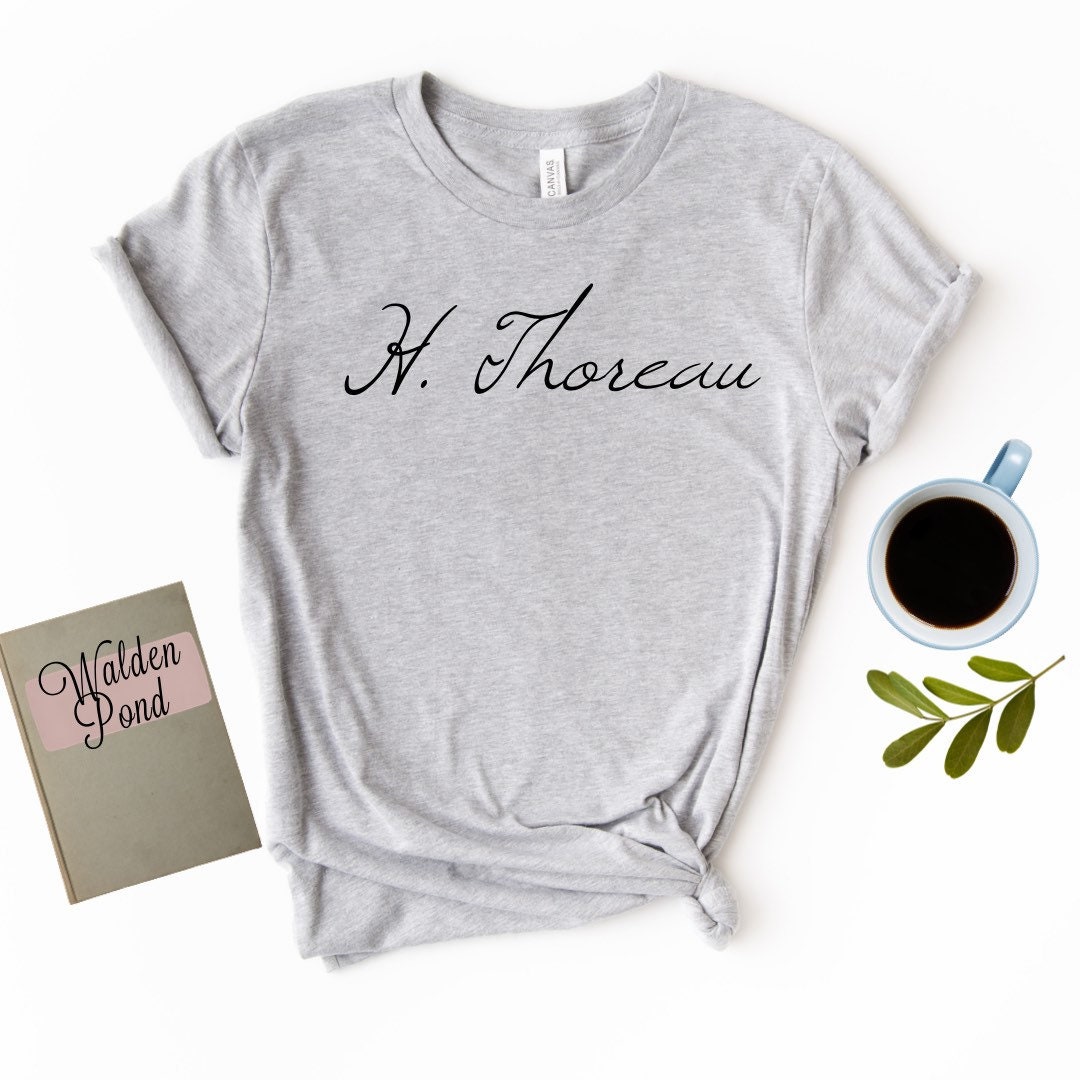 Women's T-Shirts [Out of Print] Henry David Thoreau / Walden Scoop Tee (Vintage ) (Womens) Walden Shirt, Walden by Henry David Thoreau Tee, Walden T