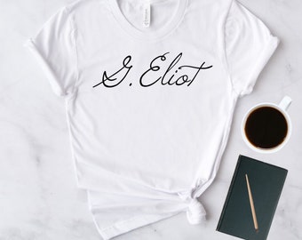 George Eliot - Classic Author Signature - Short Sleeve Unisex T-shirt