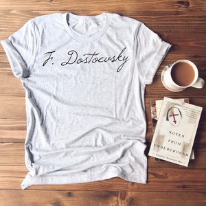 Fyodor Dostoevsky - Classic Author Signature - Short Sleeve Unisex T-shirt