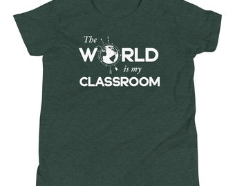 The World is My Classroom - Glove Vector - Youth Short Sleeve T-Shirt