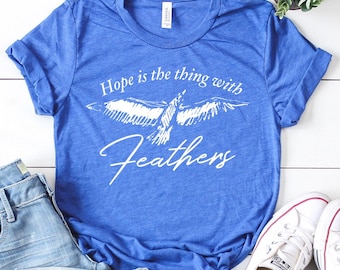 Hope is the Thing with Feathers - Emily Dickinson - Short Sleeve Unisex T-shirt