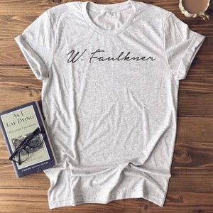 William Faulkner - Classic Author Signature - Short-Sleeve Unisex T-Shirt