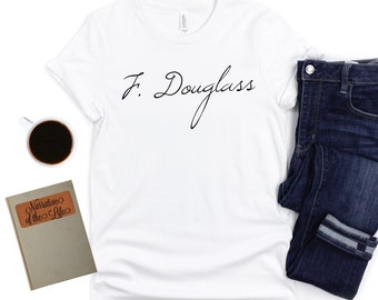Frederick Douglass - Classic Author Signature - Short Sleeve Unisex T-shirt