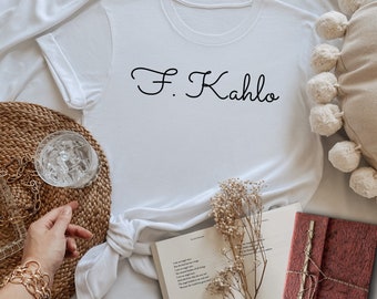 Frida Kahlo - Classic Author Signature - Short Sleeve Unisex T-shirt