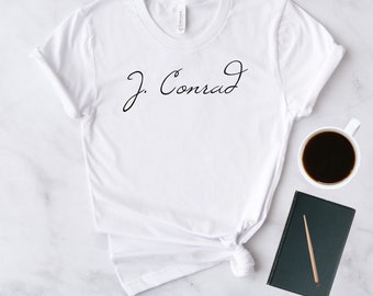 Joseph Conrad - Classic Author Signature - Short Sleeve Unisex T-shirt