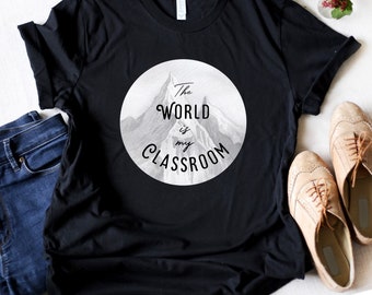 The World is My Classroom - Summit - Short Sleeve Unisex T-shirt