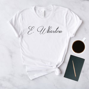 Edith Wharton - Classic Author Signature - Short Sleeve Unisex T-shirt