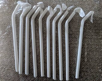 10 Reusable Borosilicate Glass Straws