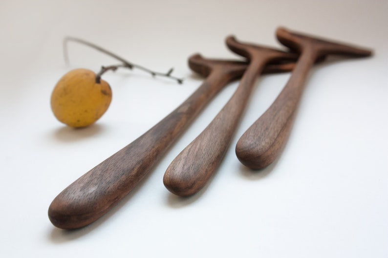 Wooden Scraper Spatula Spoon Etsy