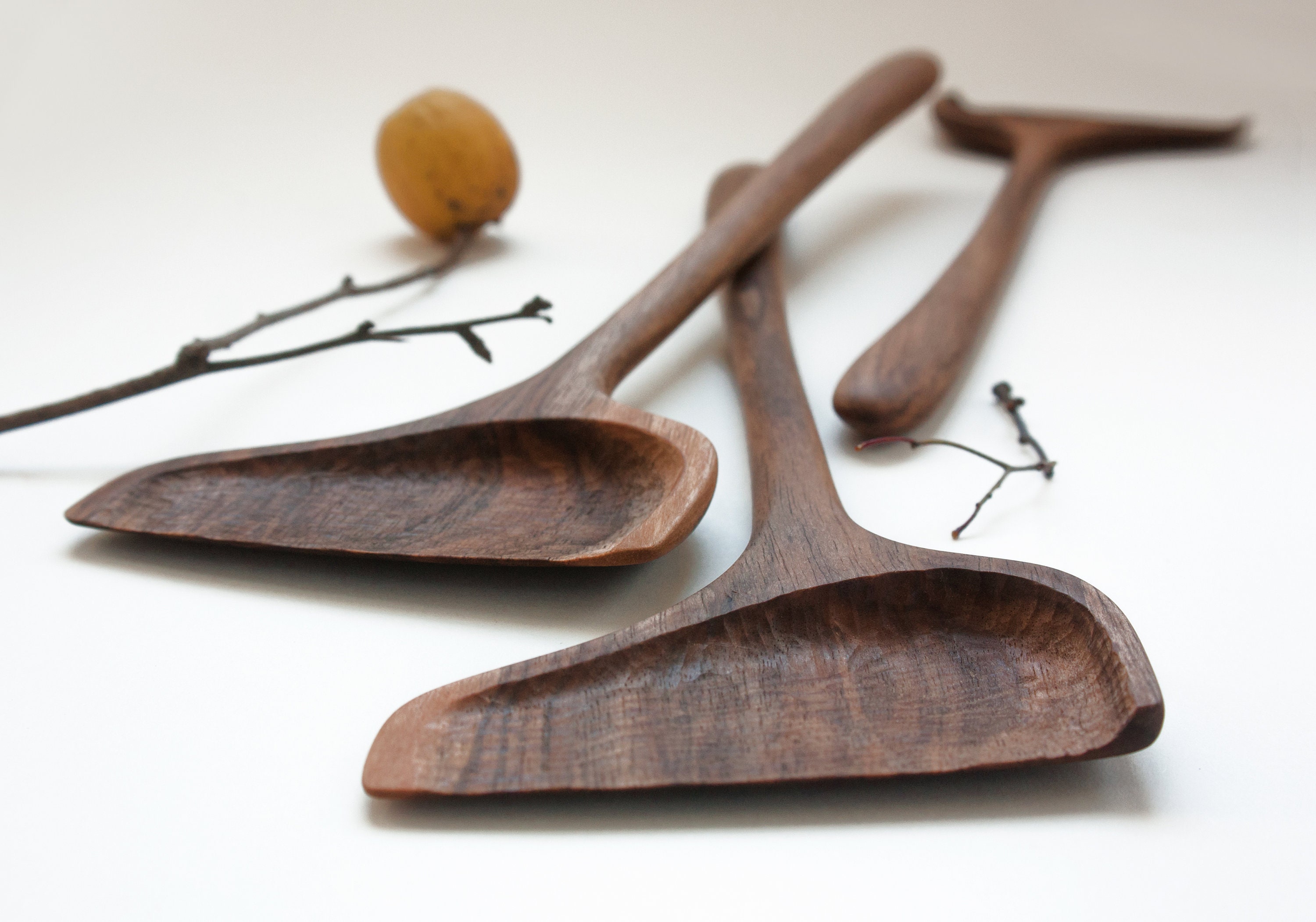 Wooden Scraper Spatula Spoon Etsy