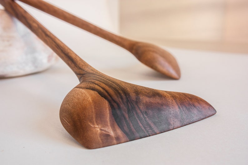 Wooden Scraper Spatula Spoon Etsy