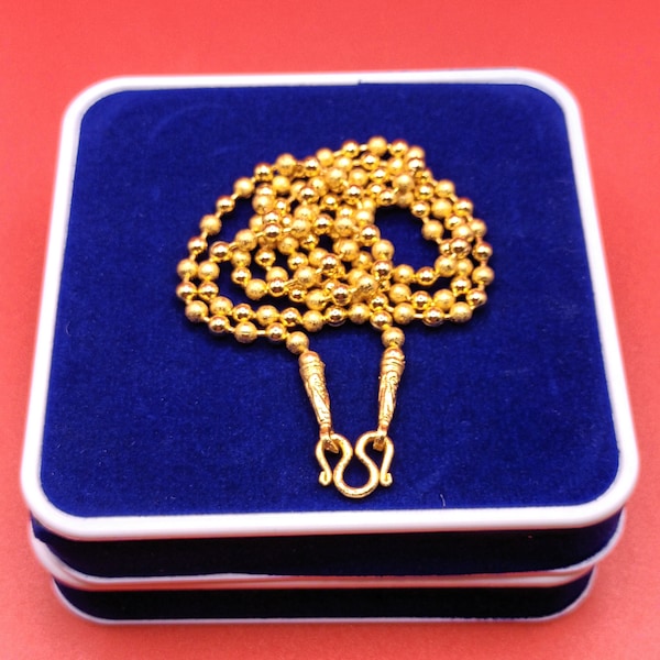 Chain 18k Thai Baht Yellow Gold GP Necklace 24 inch 2.5 MM#BT100121890