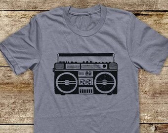 Boombox Mixtape Vintage Retro Music graphic designs Soft Unisex Men or Women Short Sleeve Jersey Tee Shirt