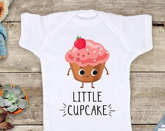 Little Cupcake cute dessert food Baby bodysuit Toddler youth Shirt cute birthday baby shower gift