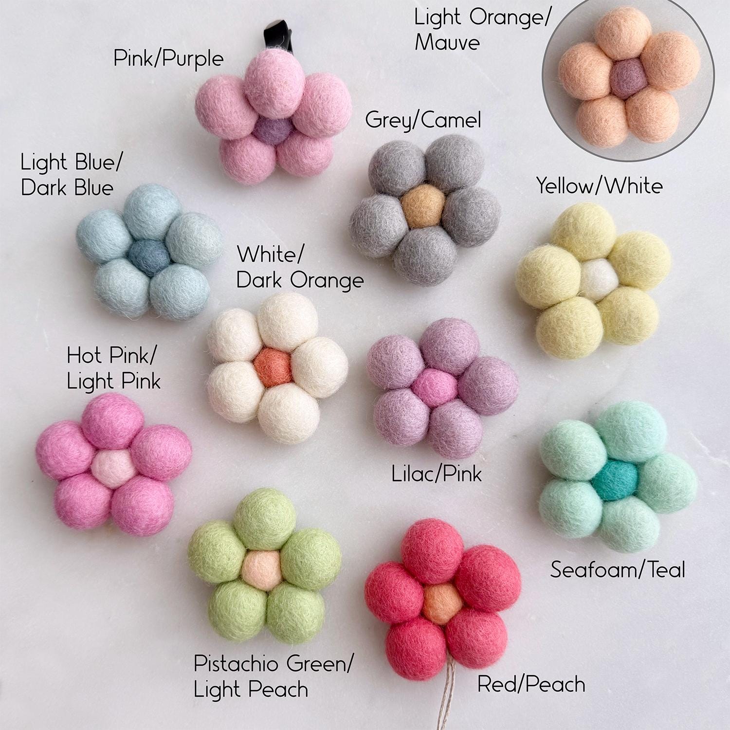 Daisy Wool Flower Essential Oil Diffuser, Car Air Freshener, Car ...