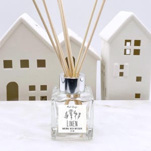 All Natural Reed Diffuser with Natural Oil and 100% Essential Oils for a small room, bathroom, 1.7 oz Glass Bottle, Home Decor Room diffuser