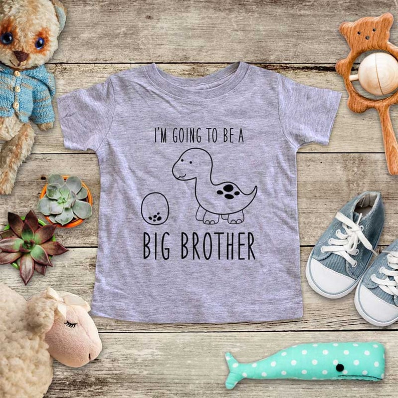 I'm going to be a Big Brother Dinosaur egg or Big Sister surprise pregnancy Baby bodysuit Toddler Youth Shirt birthday baby shower gift 