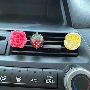 Essential Oil Diffuser, Car Air Vent Clip Freshener, Office Diffuser, Strawberry, Flower, Shopkins, Wool Felt - Add Your Scent