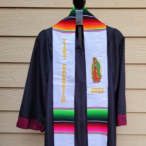 Graduation Mexican Sash Stole Class of 2022 Black Gold Letters - Etsy