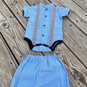 Mexican Baby Boy Guayabera Outfit, Mexican Guayabera For Boys, Mexican Traditional Shirt, Boys Button up Shirt, Mexican Artisanal Shirt